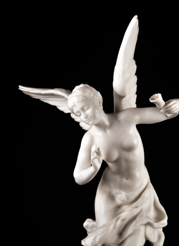 Sculpture Sculpture en Marbre - La Renommée, Mathurin Moreau (1822–1912)