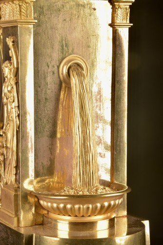 Pendule en bronze doré, Paris, période Empire, par Lepaute - Horlogerie Style Empire