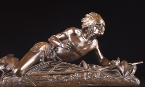 Indien à l’affût - Edouard Drouot (1859–1945), fin XIXe siècle - Mora Antiques