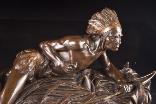 Indien à l’affût - Edouard Drouot (1859–1945), fin XIXe siècle - Art nouveau