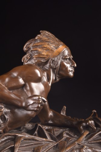 Antiquités - Indien à l’affût - Edouard Drouot (1859–1945), fin XIXe siècle