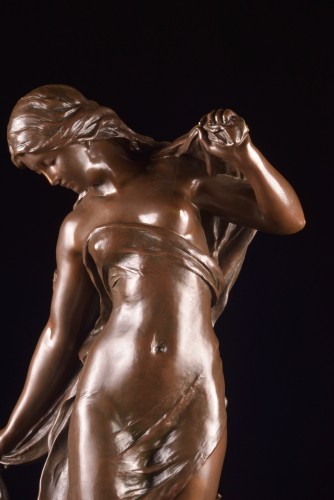 Diane au Bain par Mathurin Moreau (1822–1912) - Sculpture Style Art nouveau