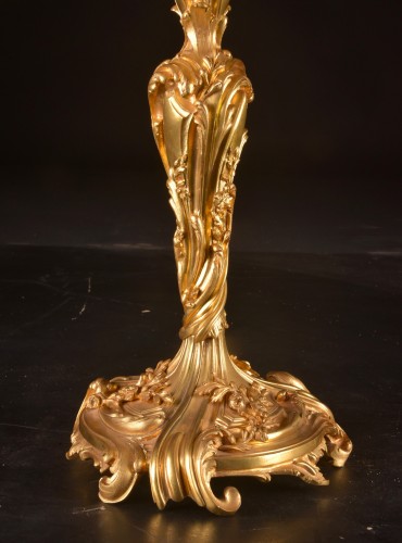 Paire de candélabres en bronze doré – France, vers 1850 - Mora Antiques
