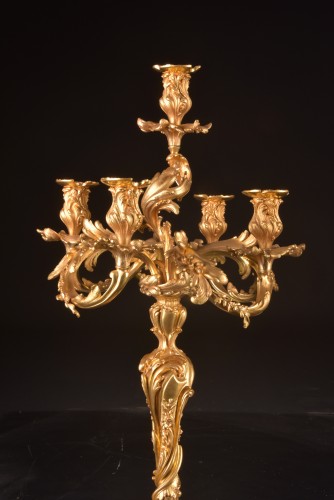 Paire de candélabres en bronze doré – France, vers 1850 - Napoléon III