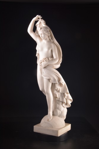 Sculpture  - Night,, signed Caruji / Carrara 1872