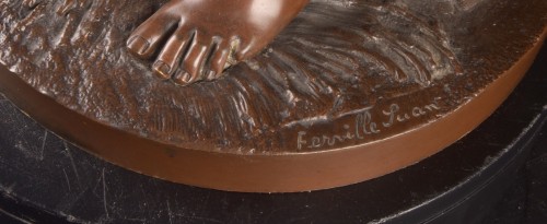 La Déclaration par Charles Georges Ferville-Suan (1847–1925) - Sculpture Style Art nouveau