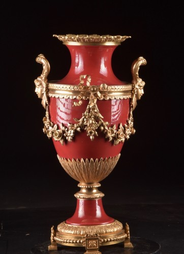 Decorative Objects  - A French Napoleon III Ormolu-mounted Oxblood Glass Vase