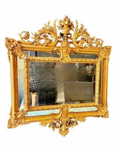French Napoleon III Giltwood Mirror, Circa 1860–1880