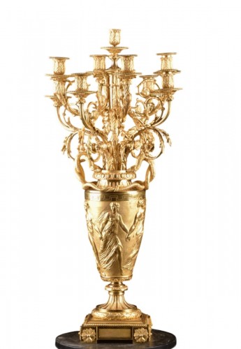 Monumental Napoléon III Eight-light Candelabra, Empire Style 