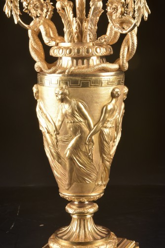 Lighting  - Monumental Napoléon III Eight-light Candelabra, Empire Style 