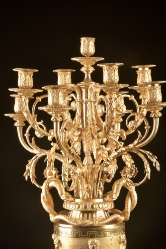 Monumental Napoléon III Eight-light Candelabra, Empire Style  - Napoléon III
