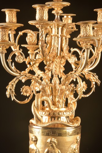 Napoléon III - Monumental Napoléon III Eight-light Candelabra, Empire Style 