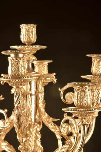 Antiquités - Monumental Napoléon III Eight-light Candelabra, Empire Style 