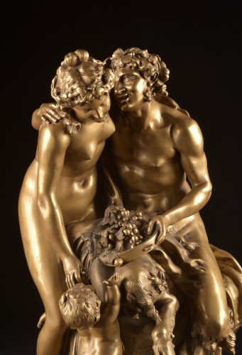 19th century - Claude Michel, Known As Clodion (1738–1814) , Satyr, nymphe and putto
