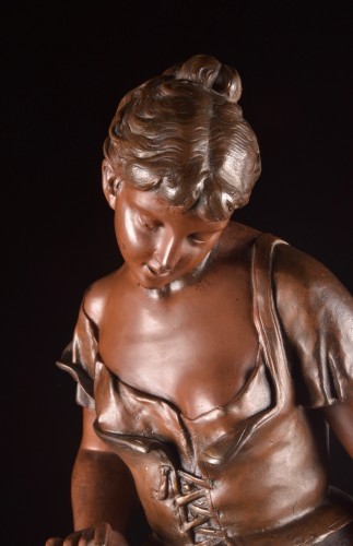 Candeur, émile François Carlier (1849-1927) - Sculpture Style Art nouveau