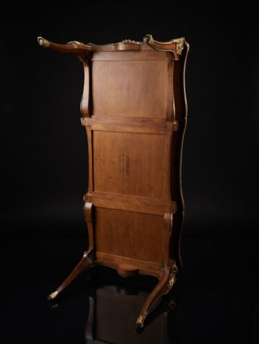 19th century - Durand &amp; Fils -  Louis XV style veneered wood and gilt bronze desk