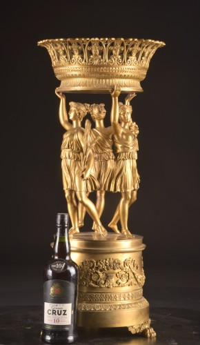 Centre de table en bronze doré, époque Empire - Objet de décoration Style Empire