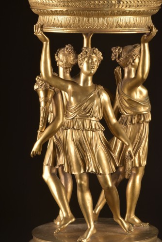 Centre de table en bronze doré, époque Empire - Empire
