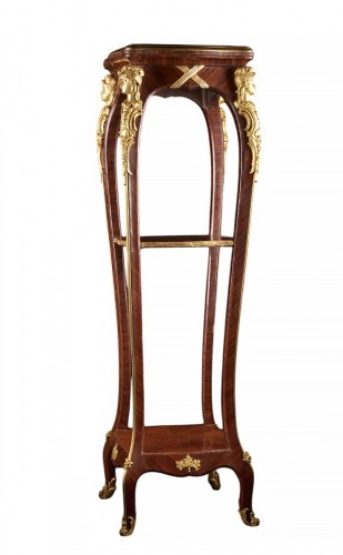 Piédestal en acajou et bronze doré, fin XIXe siècle