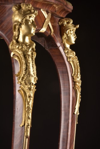 Piédestal en acajou et bronze doré, fin XIXe siècle - Objet de décoration Style Napoléon III