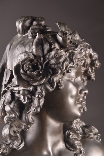 Sculpture  - Bacchante Bust signed Denechau 