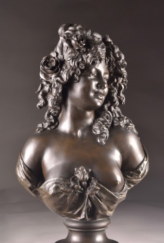 Art nouveau - Bacchante Bust signed Denechau 