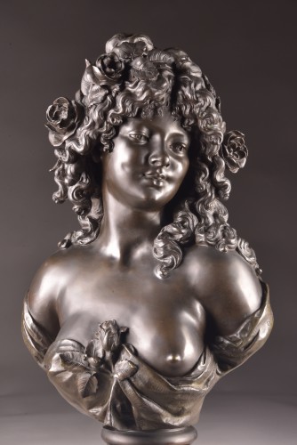 Antiquités - Bacchante Bust signed Denechau 