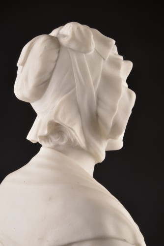 XIXe siècle - Buste de jeune fille par Guglielmo Pugi (1850–1915)