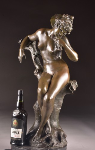 Louis Madrassi (1848–1919) — musicienne - Sculpture Style Art nouveau