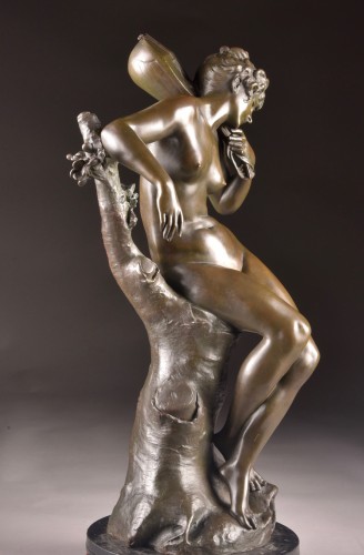 Sculpture Sculpture en Bronze - Louis Madrassi (1848–1919) — musicienne