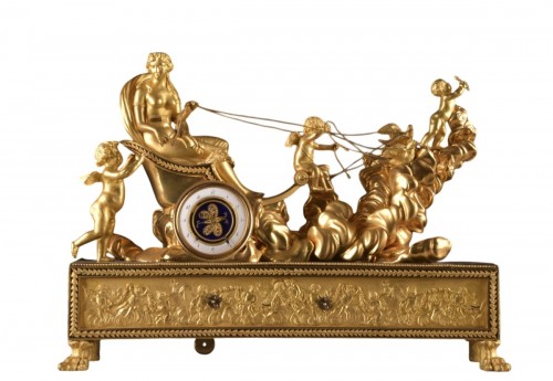 Pendule d'époque Empire signée Deverberie et Cie