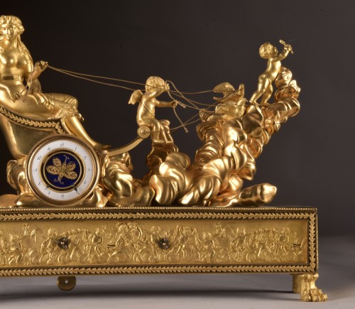 Empire mantel clock signed Deverberie et Cie - Empire