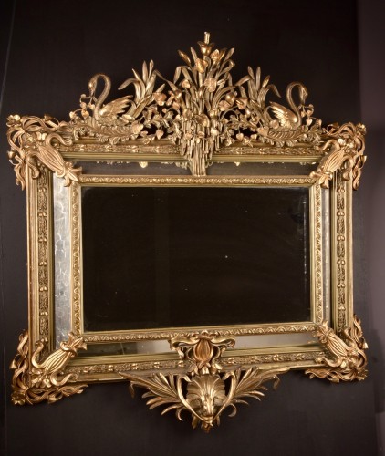 Antiquités - French Giltwood Mirror Circa 1885–1900