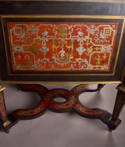 19th century - Mazarin Desk circa 1860–1880 with Tortoiseshell and Brass Boulle Marquetry
