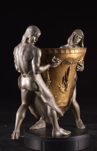 Louis-Albert Lefeuvre (1845–1924)  - Les Fondeurs du Moyen Âge - Sculpture Style Art nouveau