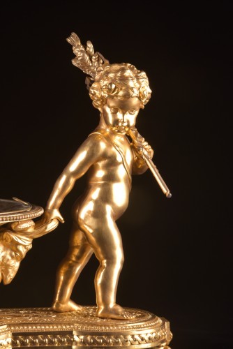 Large Gilt Bronze Centerpiece With Putti. Attr. Christofle &amp; Cie - Decorative Objects Style Napoléon III
