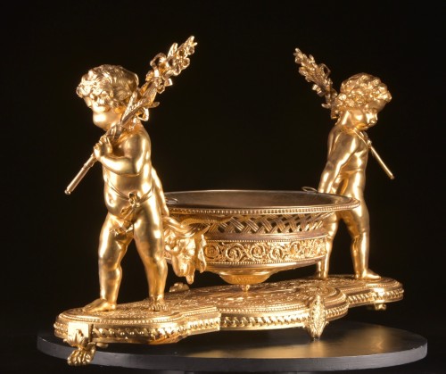 Large Gilt Bronze Centerpiece With Putti. Attr. Christofle &amp; Cie - Napoléon III