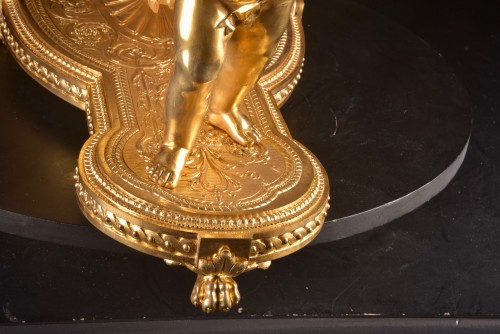 Antiquités - Large Gilt Bronze Centerpiece With Putti. Attr. Christofle &amp; Cie