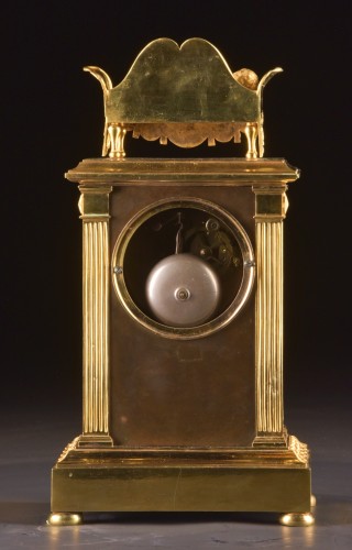 Empire Patinated and Mercury-Gilt Bronze Mantel Clock 'The Sleeping Cupid'  - Empire