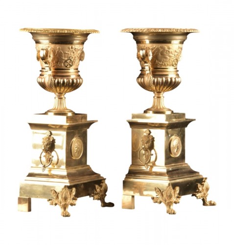 A Pair of French Empire Cassolettes 