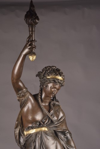 Sculpture  - Albert-Ernest Carrier-Belleuse (1824–1887), Figure Porte-Torchère
