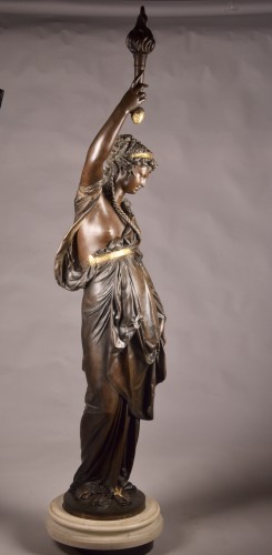 19th century - Albert-Ernest Carrier-Belleuse (1824–1887), Figure Porte-Torchère