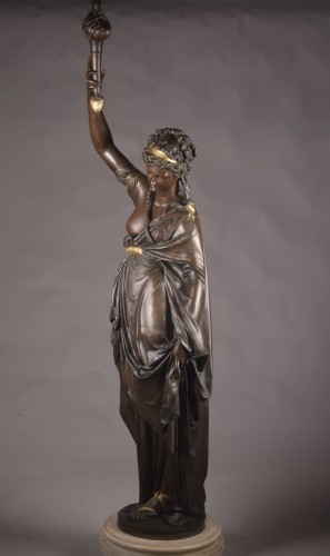 Art nouveau - Albert-Ernest Carrier-Belleuse (1824–1887), Figure Porte-Torchère