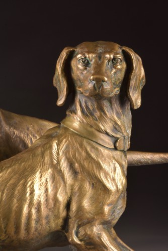 Edouard Drouot (1859–1945) Bronze Animal Group  - Sculpture Style Art nouveau