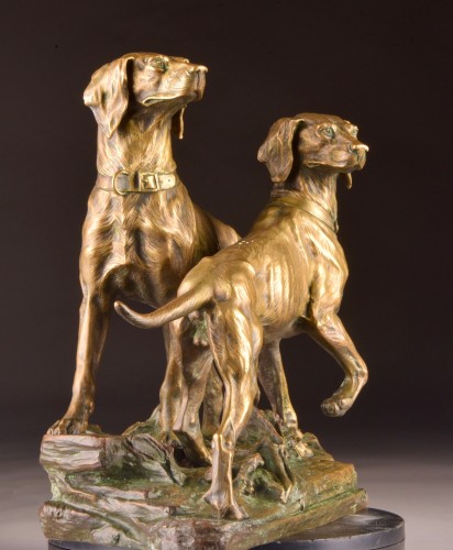 Edouard Drouot (1859–1945) Bronze Animal Group  - Art nouveau