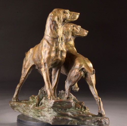 Art nouveau - Edouard Drouot (1859–1945) Bronze Animal Group 