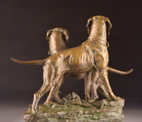 Antiquités - Edouard Drouot (1859–1945) Bronze Animal Group 