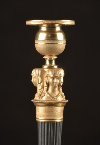 Pair Of “return From Egypt” Empire Candelabra circa 1805 - Empire