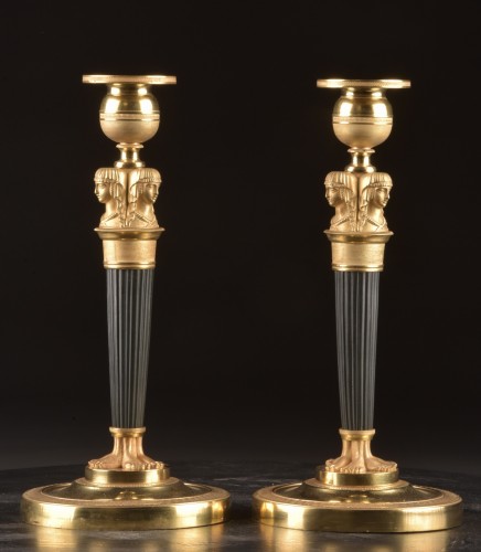 Antiquités - Pair Of “return From Egypt” Empire Candelabra circa 1805