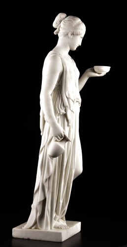 Hebe In Carrara Marble, After Bertel Thorvaldsen  - Sculpture Style Empire